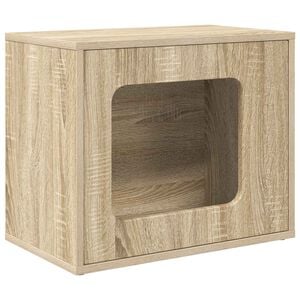vidaXL Maison pour chat Ch&ecirc;ne Sonoma 51 x 30 x 42,5 cm