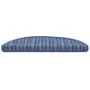 vidaXL Tapis d'escalier auto-adh&eacute;sifs 15 pcs Bleu 56 x 17 x 3 cm