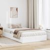 vidaXL Lit de Rangement avec matelas Blanc pur 120 x 190 cm Faux cuir