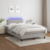 vidaXL Sommier &agrave; lattes de lit matelas LED gris clair 120x190 cm tissu