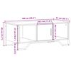 vidaXL Table basse ch&ecirc;ne fum&eacute; 100x51x40 cm bois d'ing&eacute;nierie