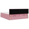vidaXL Cadre de lit ottoman avec matelas rose 200x200 cm velours