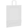 vidaXL Sacs en papier 250 pcs avec poign&eacute;es blanc 32x12x42 cm