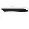 vidaXL Auvent manuel r&eacute;tractable sur pied 600x350 cm Anthracite