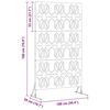 vidaXL &Eacute;cran de confidentialit&eacute; Blanc 100 x 50 x 180 cm Acier