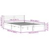 vidaXL Cadre de lit Blanc 225,5 x 145,5 x 69,5 cm Bois de Pin Massif
