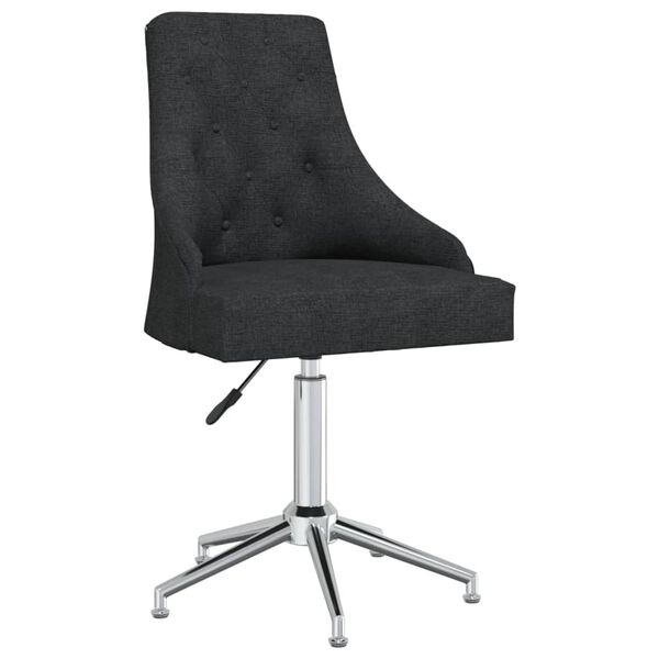 vidaXL Chaises pivotantes &agrave; manger lot de 6 Noir Tissu