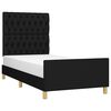 vidaXL Cadre de lit sans matelas noir 90x200 cm tissu