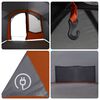 vidaXL Tente tunnel avec toit Gris et orange 740 x 370 x 220 cm