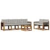 vidaXL Ensemble de canap&eacute;s d'ext&eacute;rieur 7 pc Naturel et gris clair
