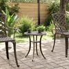 vidaXL Table de jardin bronze &Oslash;48x53 cm aluminium coul&eacute;