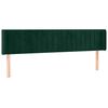vidaXL T&ecirc;te de lit &agrave; LED Vert fonc&eacute; 203x16x78/88 cm Velours