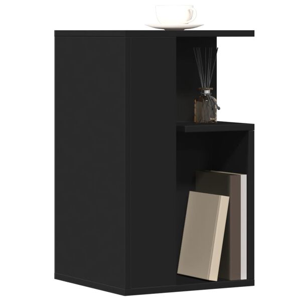 vidaXL Table d'appoint noir 35x35x60 cm bois d'ing&eacute;nierie