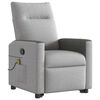 vidaXL Fauteuil de massage inclinable gris nuage tissu