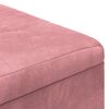 vidaXL Tabouret bouton avec coussin Rose 80 x 80 x 45 cm Velours
