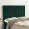 vidaXL T&ecirc;te de lit Vert fonc&eacute; 144 x 5 x 118/128 cm Velours