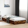 vidaXL Cadre de lit sans matelas ch&ecirc;ne fum&eacute; 90x200cm bois d'ing&eacute;nierie