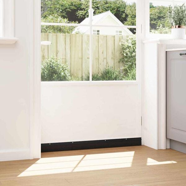 vidaXL Brosses d'étanchéité pour porte à visser 2 pcs Noir 100 cm