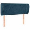 vidaXL T&ecirc;te de lit avec oreilles Bleu fonc&eacute; 83x23x78/88 cm Velours