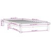 vidaXL Cadre de lit sans matelas noir 100x200 cm bois massif