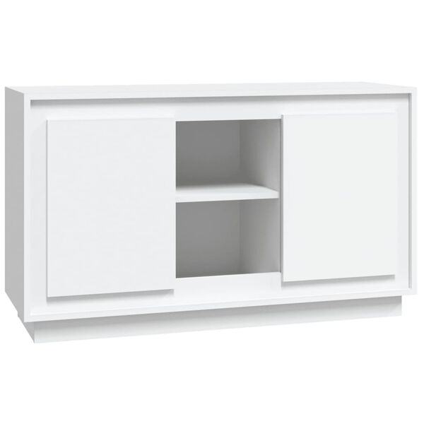vidaXL Buffet blanc 102x35x60 cm bois d'ing&eacute;nierie