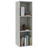 vidaXL Bibliothèque/Meuble TV Gris béton 36x30x114cm Bois d’ingénierie