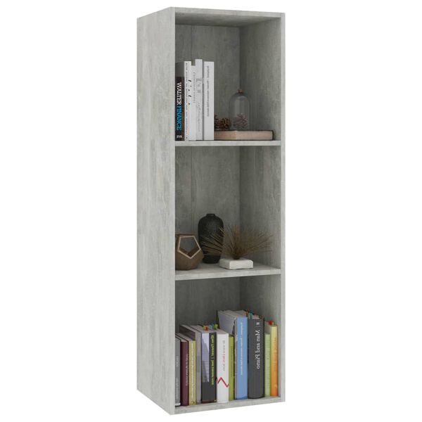 vidaXL Bibliothèque/Meuble TV Gris béton 36x30x114cm Bois d’ingénierie