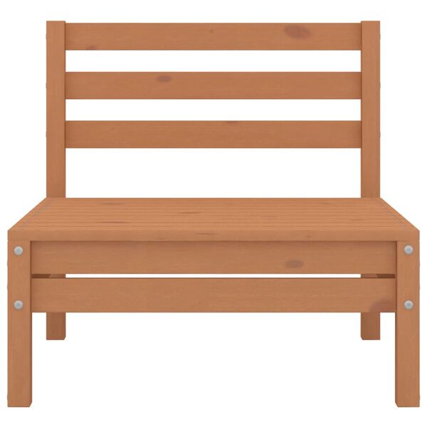 vidaXL Salon de jardin 8 pcs Marron miel Bois de pin massif
