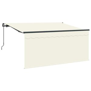 vidaXL Auvent R&eacute;tractable Cr&egrave;me 300 x 200 cm Polyester et Aluminium