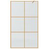 vidaXL Mur de Douche &agrave; L'Italienne Dor&eacute; 115 x 195 cm verre tremp&eacute;