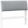 vidaXL T&ecirc;te de lit capitonn&eacute;e Gris clair 90 cm Pin massif