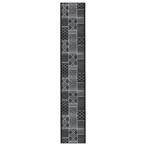 vidaXL Tapis de couloir Noir 80x600 cm