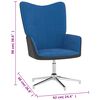 vidaXL Chaise de relaxation avec tabouret Bleu Velours et PVC