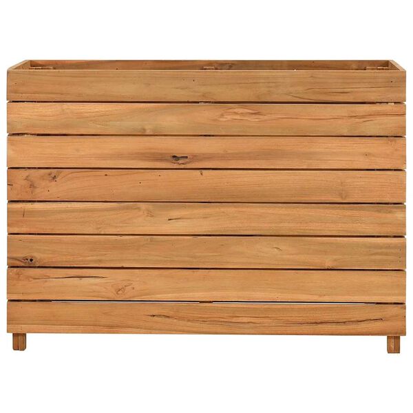 vidaXL Lit sur&eacute;lev&eacute; 100x40x72 cm bois de teck recycl&eacute; et acier