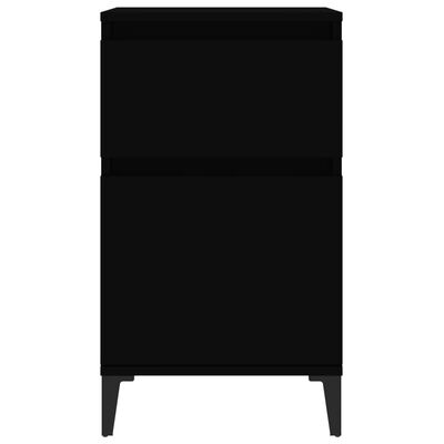 vidaXL Tables de chevet 2 pcs noir 40x35x70 cm