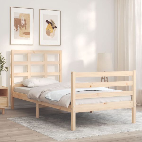 vidaXL Cadre de lit sans matelas bois massif