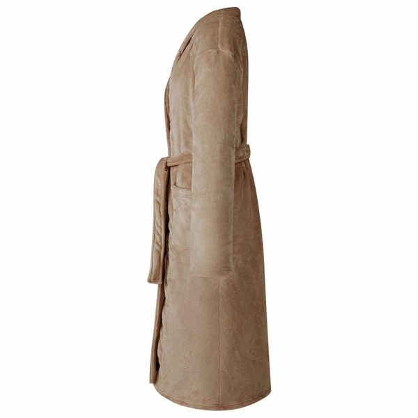 vidaXL Robe de bain sans capuche Camel m Flanelle