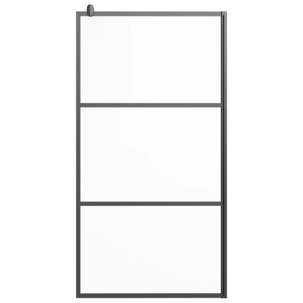 vidaXL Paroi de douche 100x195 cm Verre ESG d&eacute;poli Noir