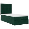 vidaXL Cadre de lit ottoman avec matelas vert foncé 90x200 cm velours