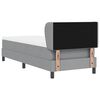 vidaXL Lit &agrave; ressorts avec matelas Gris clair 80 x 200 cm tissu