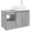 vidaXL Ensemble de mobilier de salle de bain 2 pc Sonoma gris