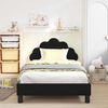 vidaXL Cadre de lit pour enfants avec t&ecirc;te de lit Noir 90 x 190 cm