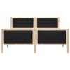 vidaXL Cadre de lit Marron et noir 150 x 200 cm Bois massif en pin