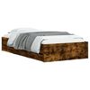 vidaXL Cadre de lit avec tiroirs sans matelas ch&ecirc;ne fum&eacute; 90x190 cm