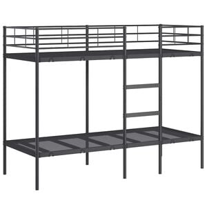 vidaXL Lit superpos&eacute; sans matelas noir 75x190 cm acier