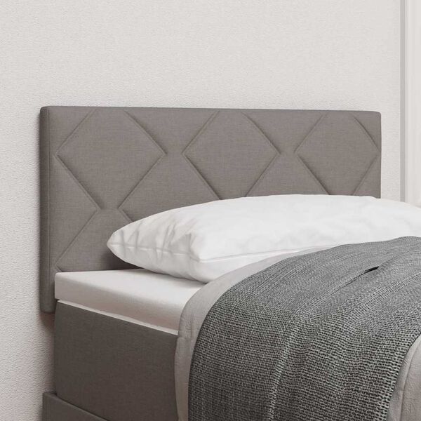 vidaXL T&ecirc;te de lit avec des lumi&egrave;res &agrave; LED R&eacute;glable Taupe 80 cm tissu