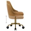 vidaXL Chaises pivotantes &agrave; manger lot de 4 marron velours