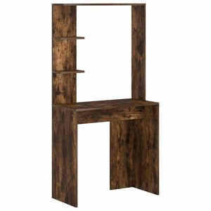 vidaXL Bureau Ch&ecirc;ne fum&eacute; 78,5 x 37 x 154,5 cm Bois d'ing&eacute;nierie