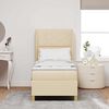 vidaXL Lit &agrave; ressorts avec matelas gris fonc&eacute; 90x190 cm Cr&egrave;me