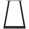 vidaXL Pieds de table à manger en V 2 pièces Noir 50x(72-73,3) cm Acier